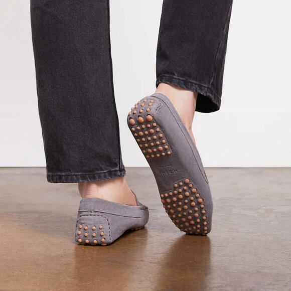 M. Gemi Grey Felize Suede Driving Moccasins - Picture 9 of 9